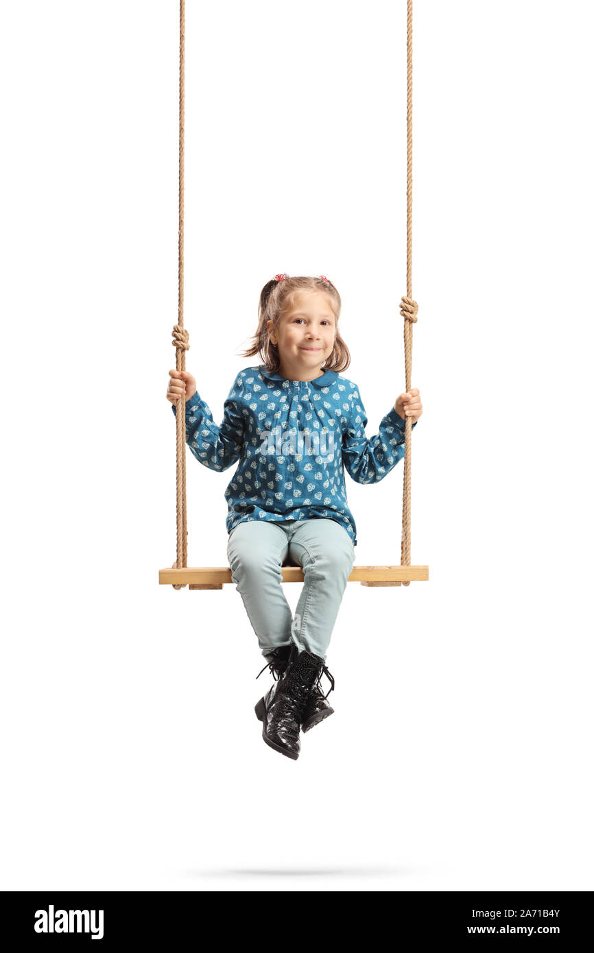 Bambino seduto su un'altalena Immagini senza sfondo e Foto Stock ritagliate  - Alamy