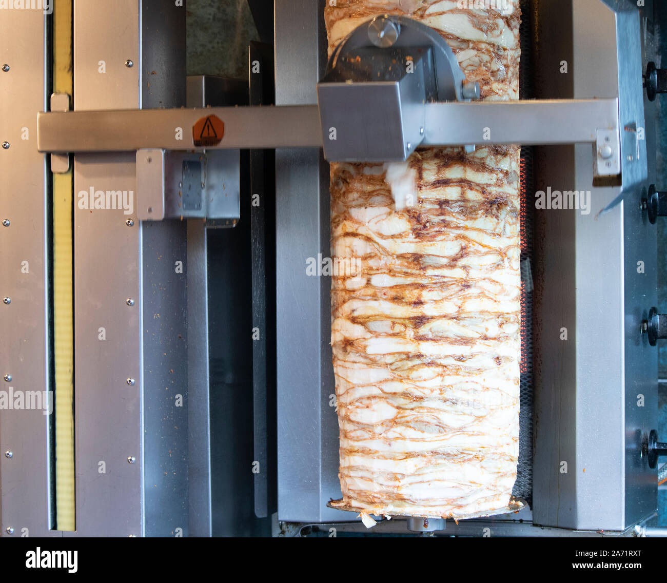 Döner Kebab macchina e impostare close-up Foto stock - Alamy