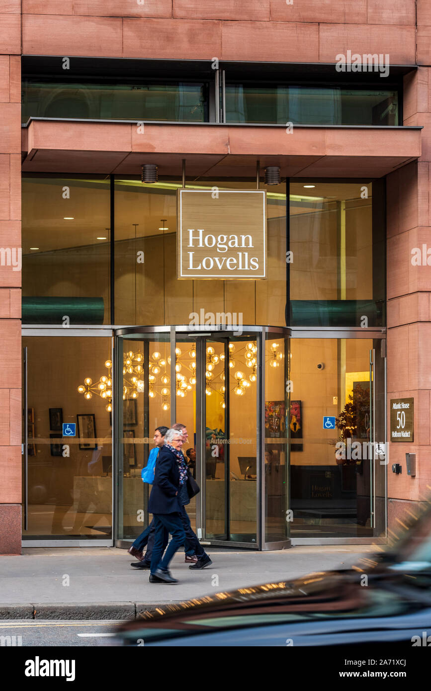 Hogan Lovells uffici di Londra a Atlantic House, HOLBORN VIADUCT, Londoin. Un American-British Law firm co-con sede a Londra e a Washington DC. Foto Stock