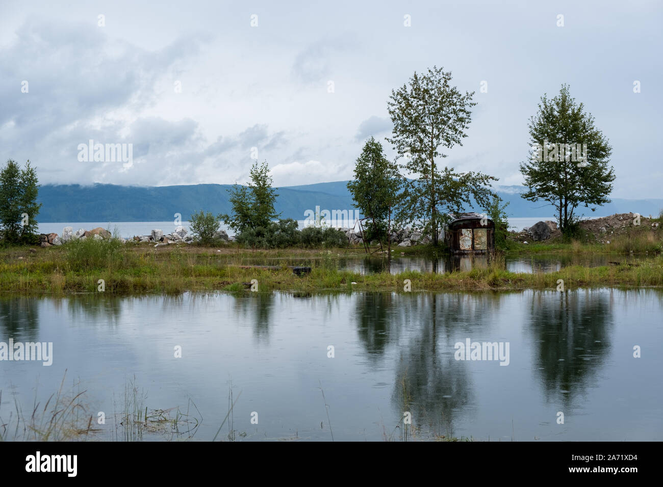 Incredibile vista del lago Baikal Foto Stock