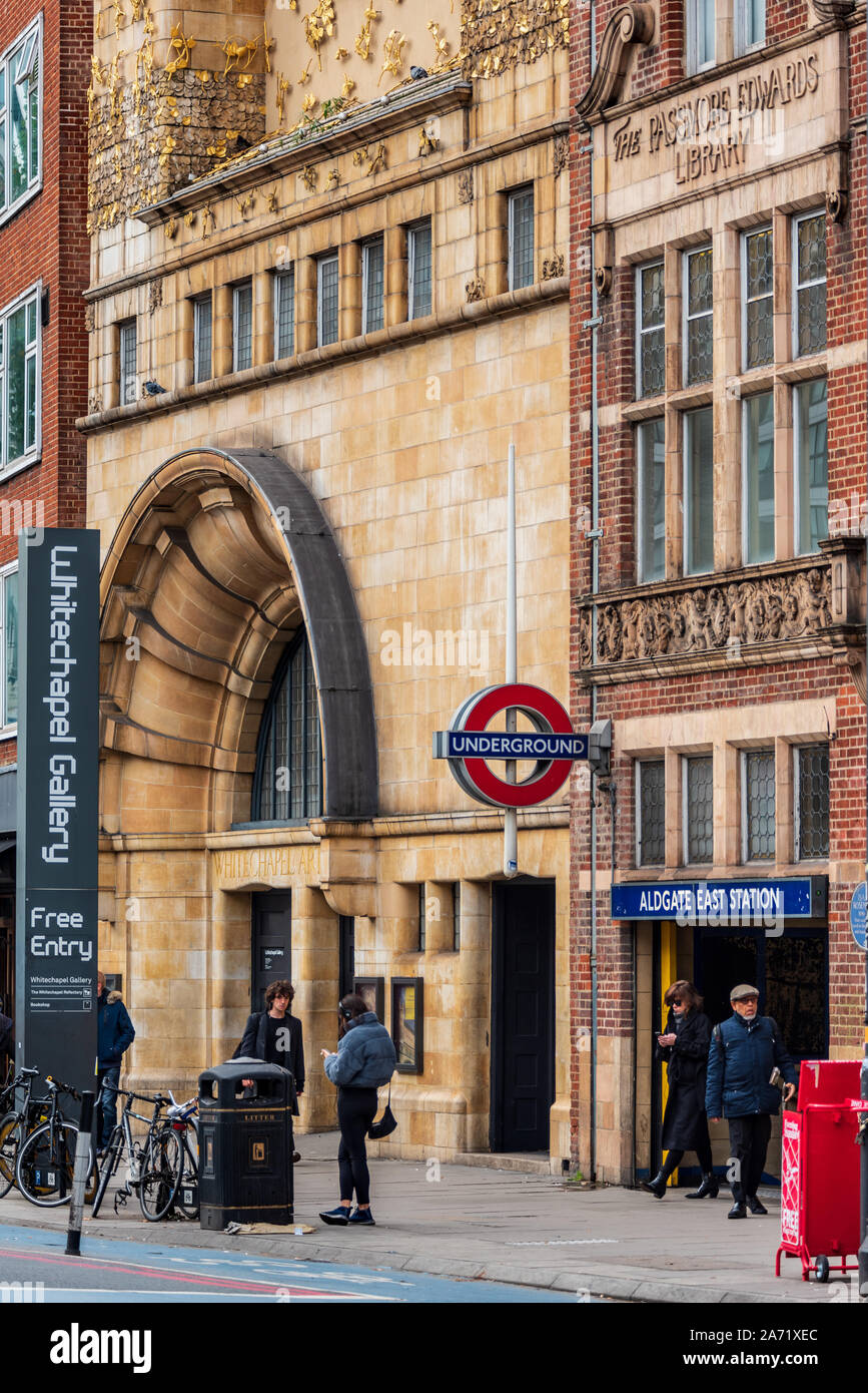 Galleria Whitechapel in East End di Londra a Whitechapel High Street La galleria d'arte è stato aperto nel 1901. Foto Stock