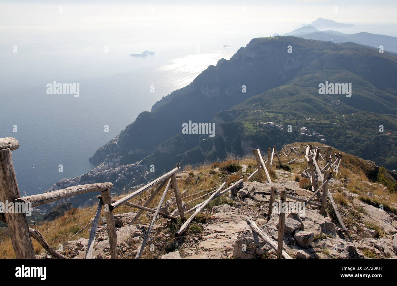 Croce Conocchia passeggiata costiera amalfitana Foto Stock