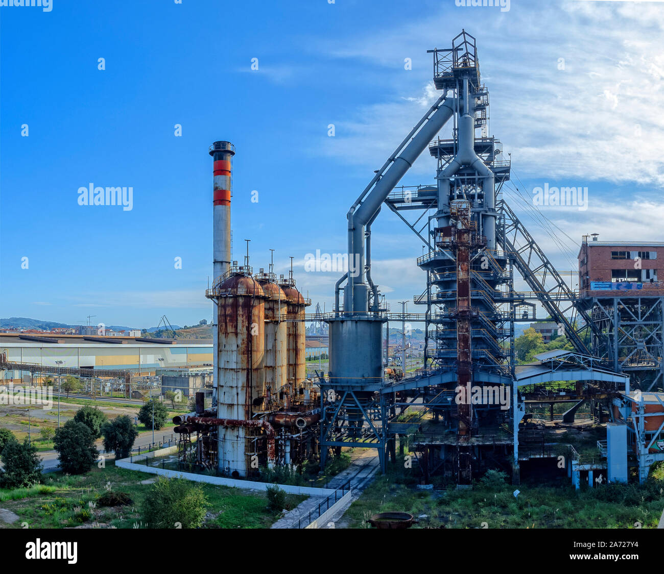 Antico altoforno a Sestao Foto Stock
