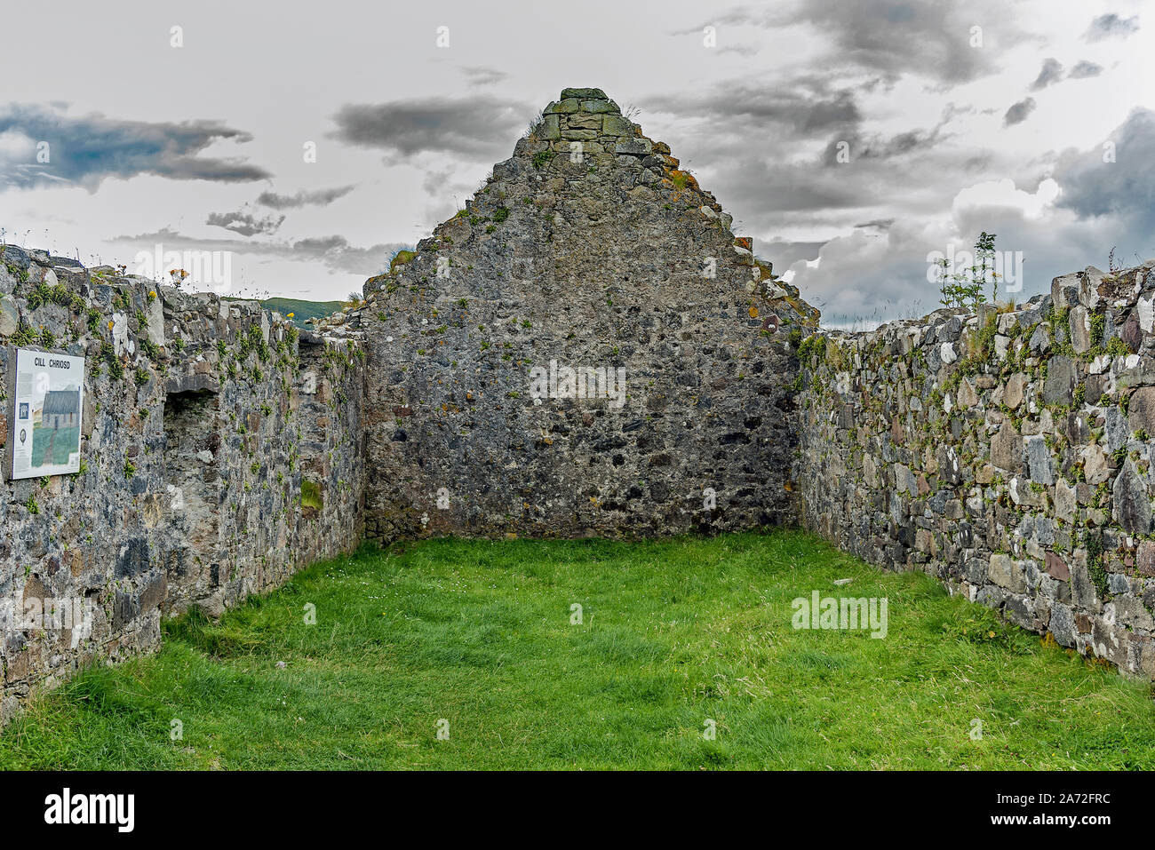 Cill Chriosd (la Chiesa di Cristo o Kilchrist) rovine, Isola di Skye Foto Stock