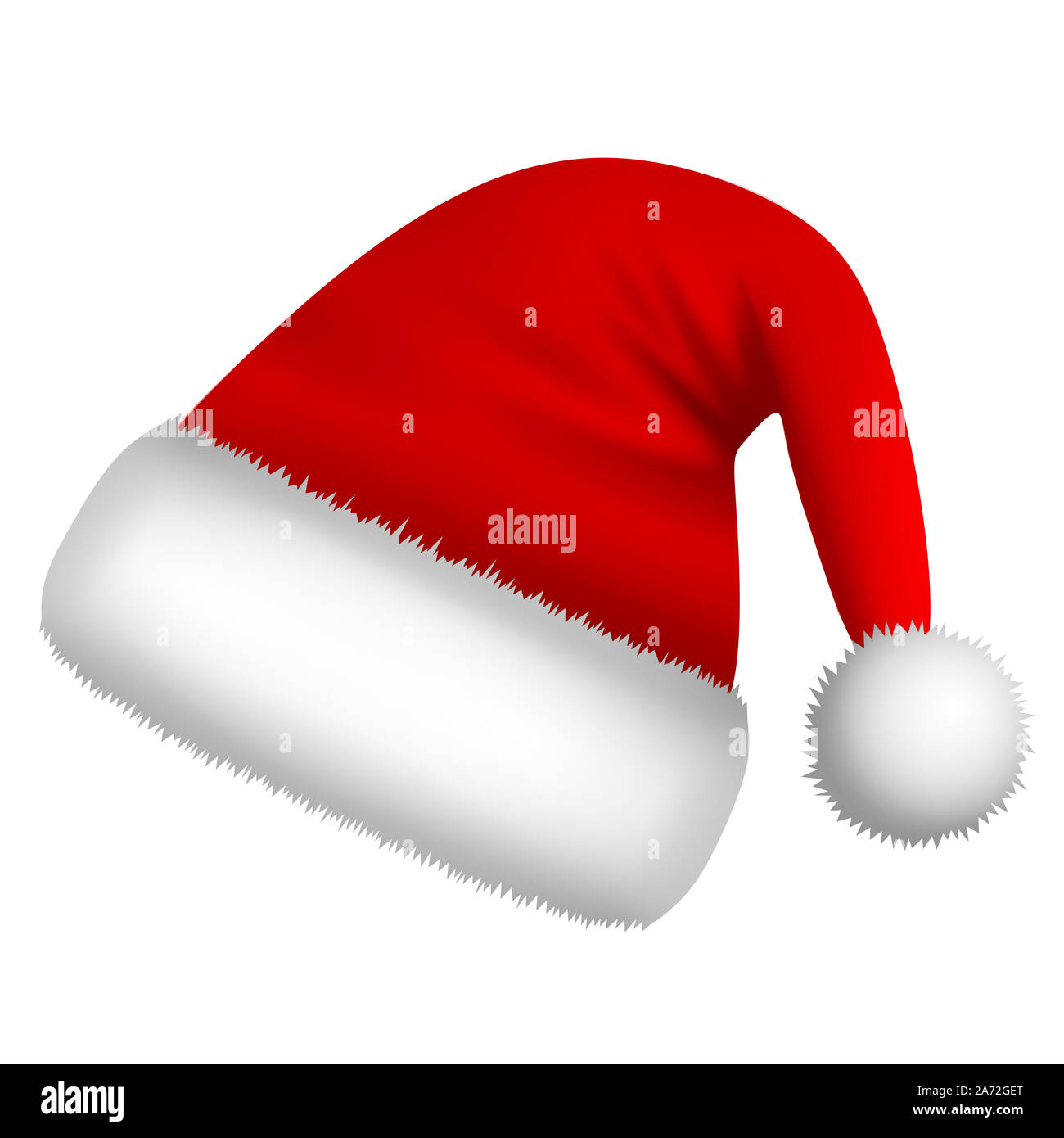 Isolato di santa claus hat illustrazione Foto Stock