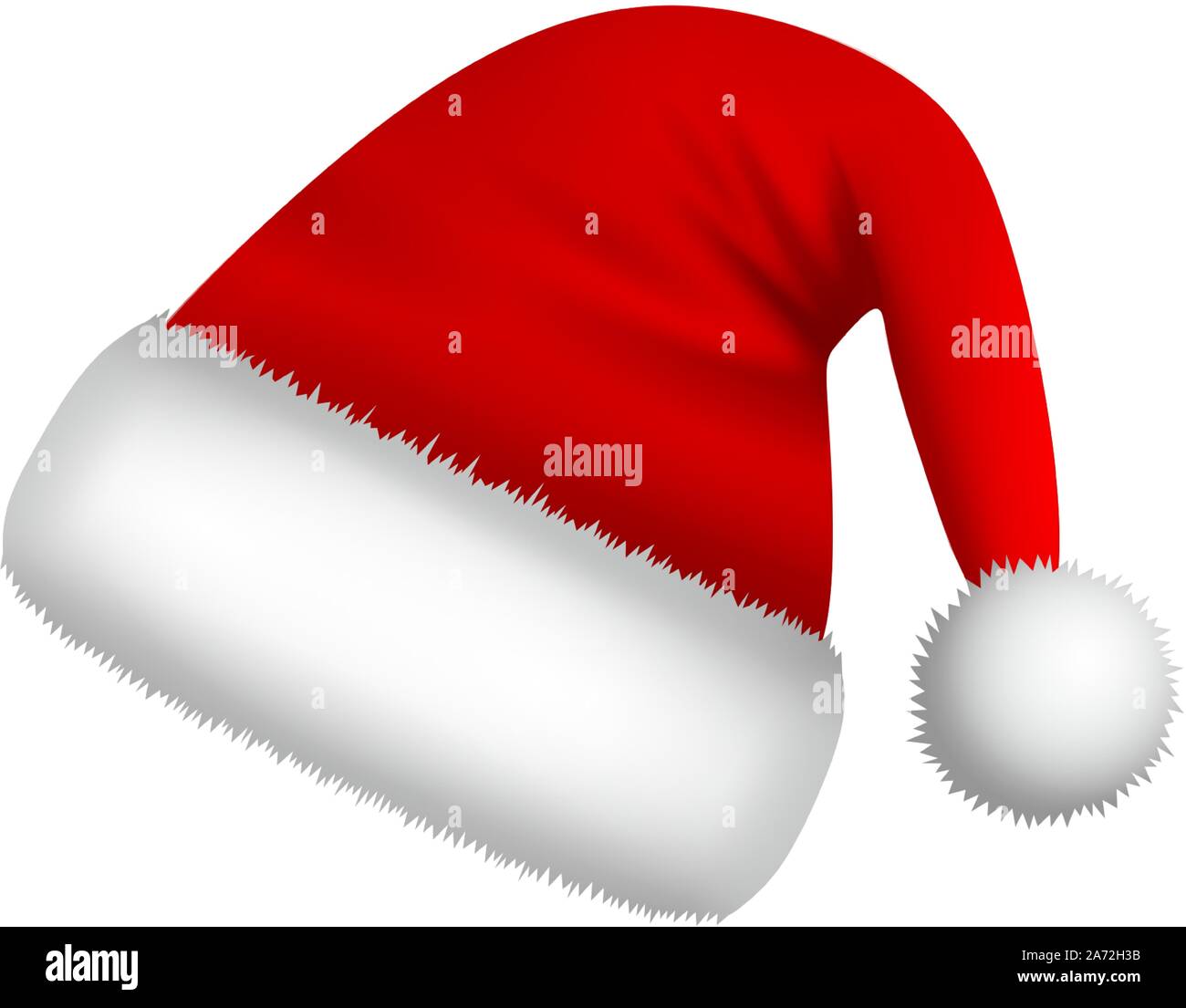 Isolato di santa claus hat illustrazione Illustrazione Vettoriale
