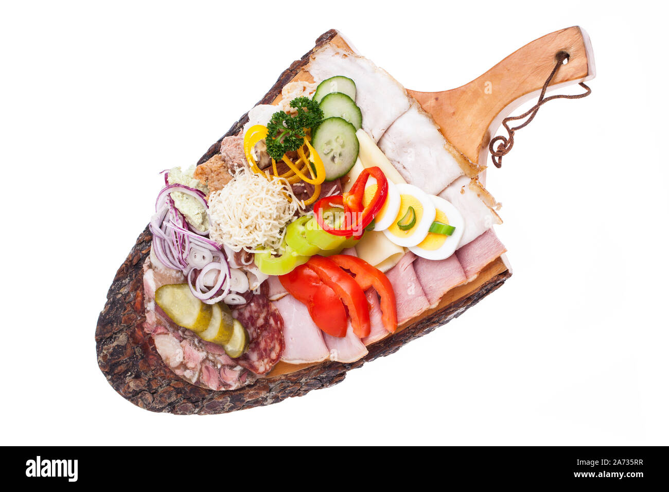 Taverna snack su sfondo bianco Foto Stock