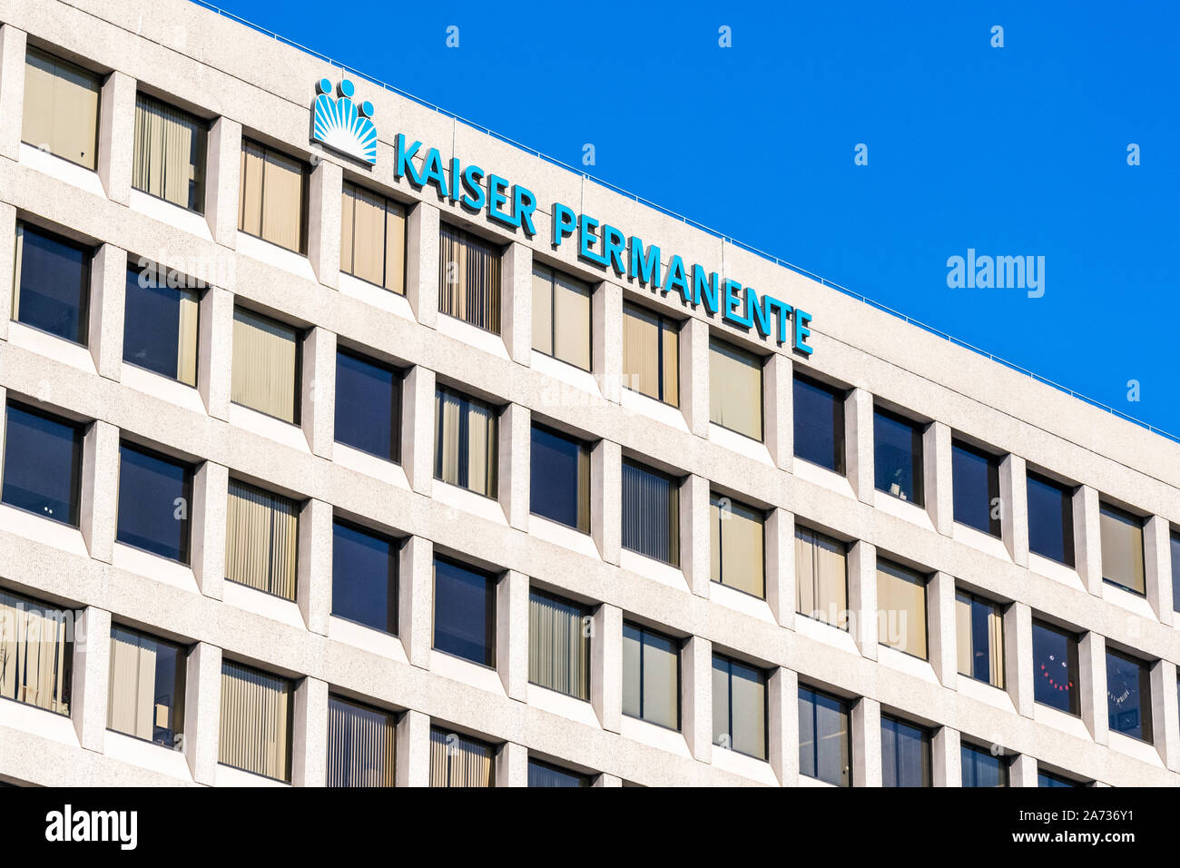 Oct 18, 2019 Oakland / CA / STATI UNITI D'AMERICA - Kaiser Permanente Medical Center di East Bay Area di San Francisco; Kaiser Permanente è un Americano gestito integrato Foto Stock