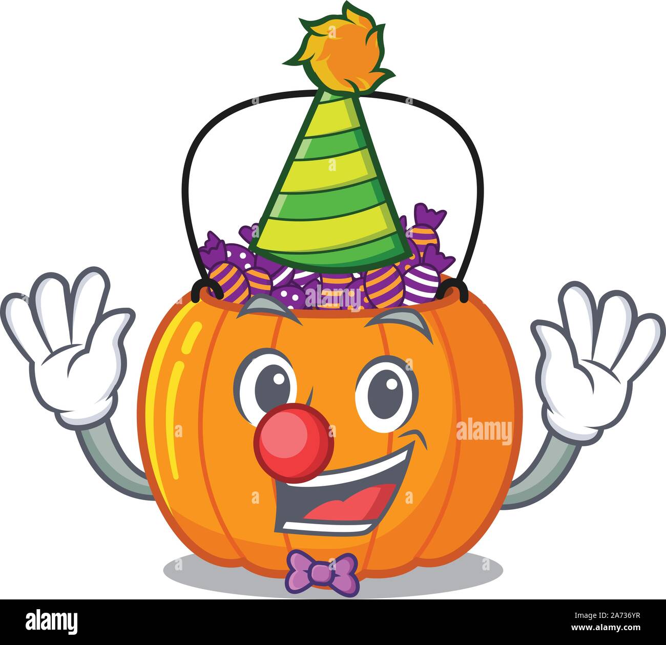 Clown caramella della benna in cartoon frigorifero Illustrazione Vettoriale