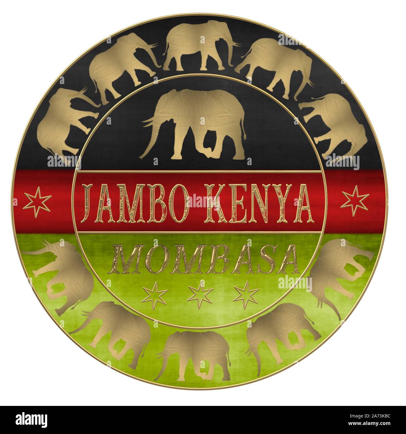 Ciao Kenya Jambo Kenya Kenya Benvenuto Karibu Kenya Foto Stock