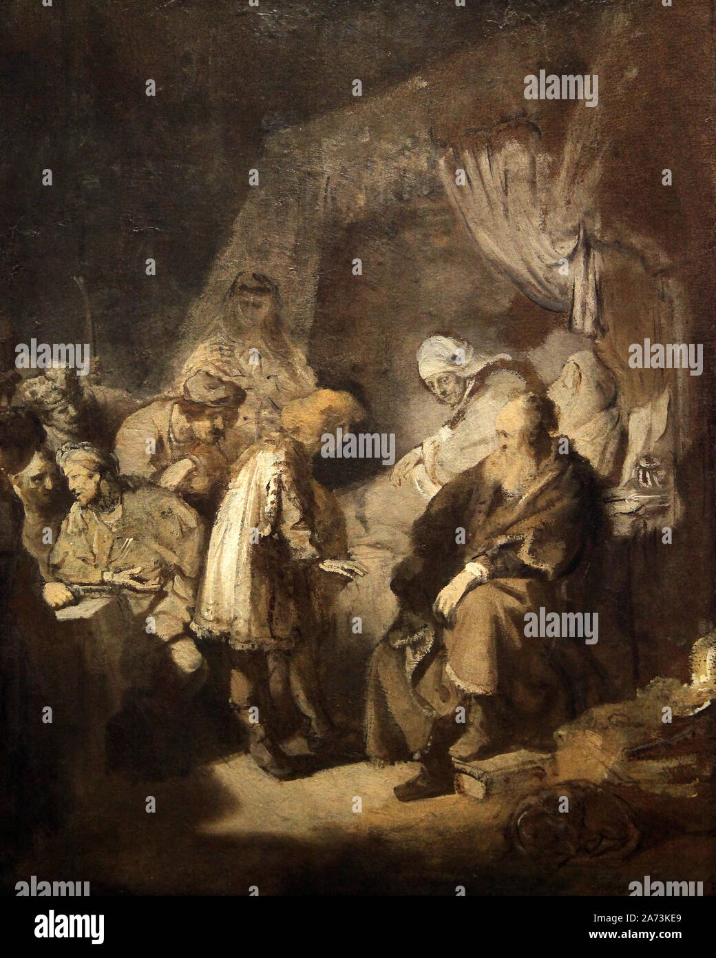 Giuseppe racconta i suoi sogni da tutto l'anno 1633 dal pittore olandese Rembrandt van Rijn.1606-1669. Foto Stock