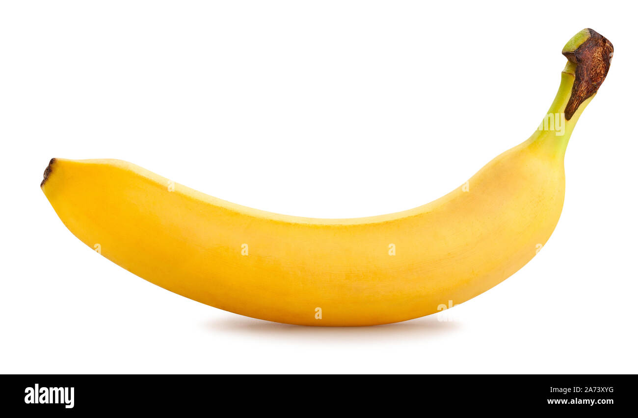 Percorso di banana isolato su bianco Foto Stock