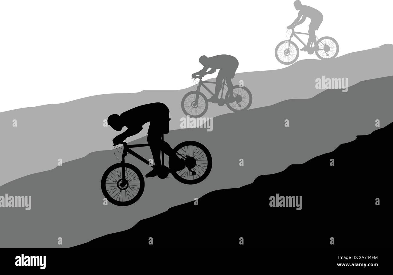 I ciclisti gruppo 03 Illustrazione Vettoriale