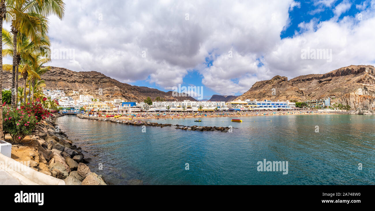 Paesaggio con Puerto de Mogan, Gran Canaria Island, Spagna Foto Stock
