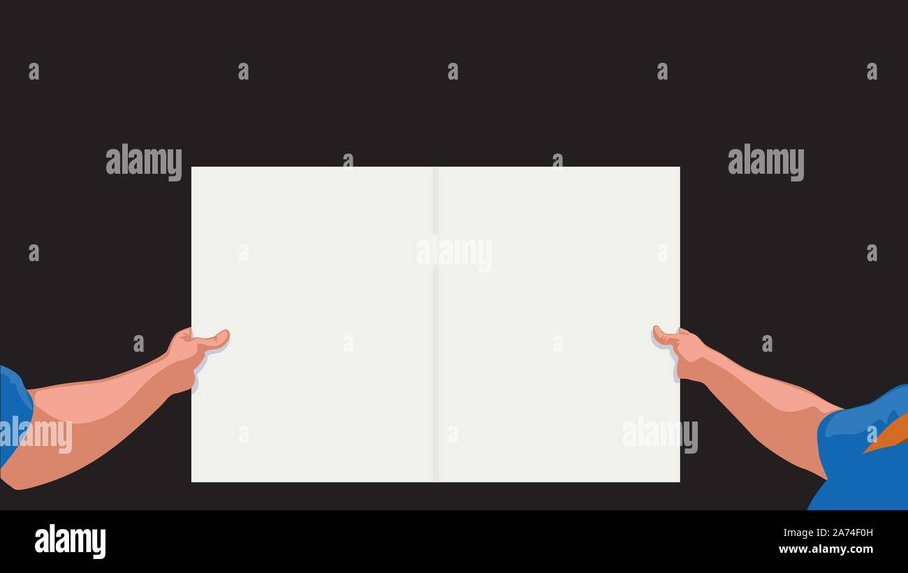 Mani tenendo la carta Illustrazione Vettoriale