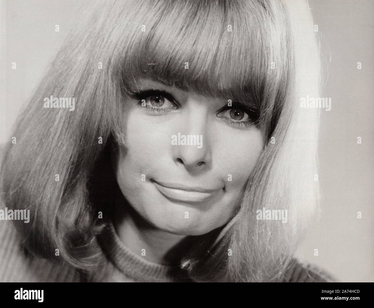 Vivi Bach, dänische Sängerin, Schauspielerin und Fernsehmoderatorin, Deutschland 1971. Cantante danese, attrice e il presentatore TV Vivi Bach, Germania 1971. Foto Stock