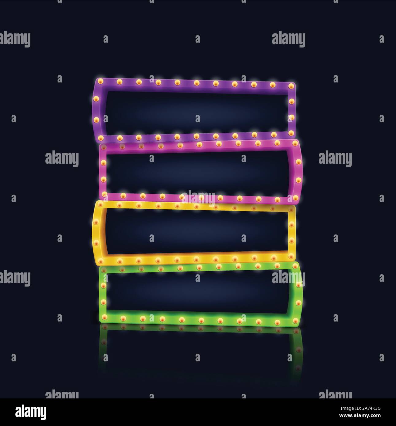 Segni di luce set 01 Illustrazione Vettoriale