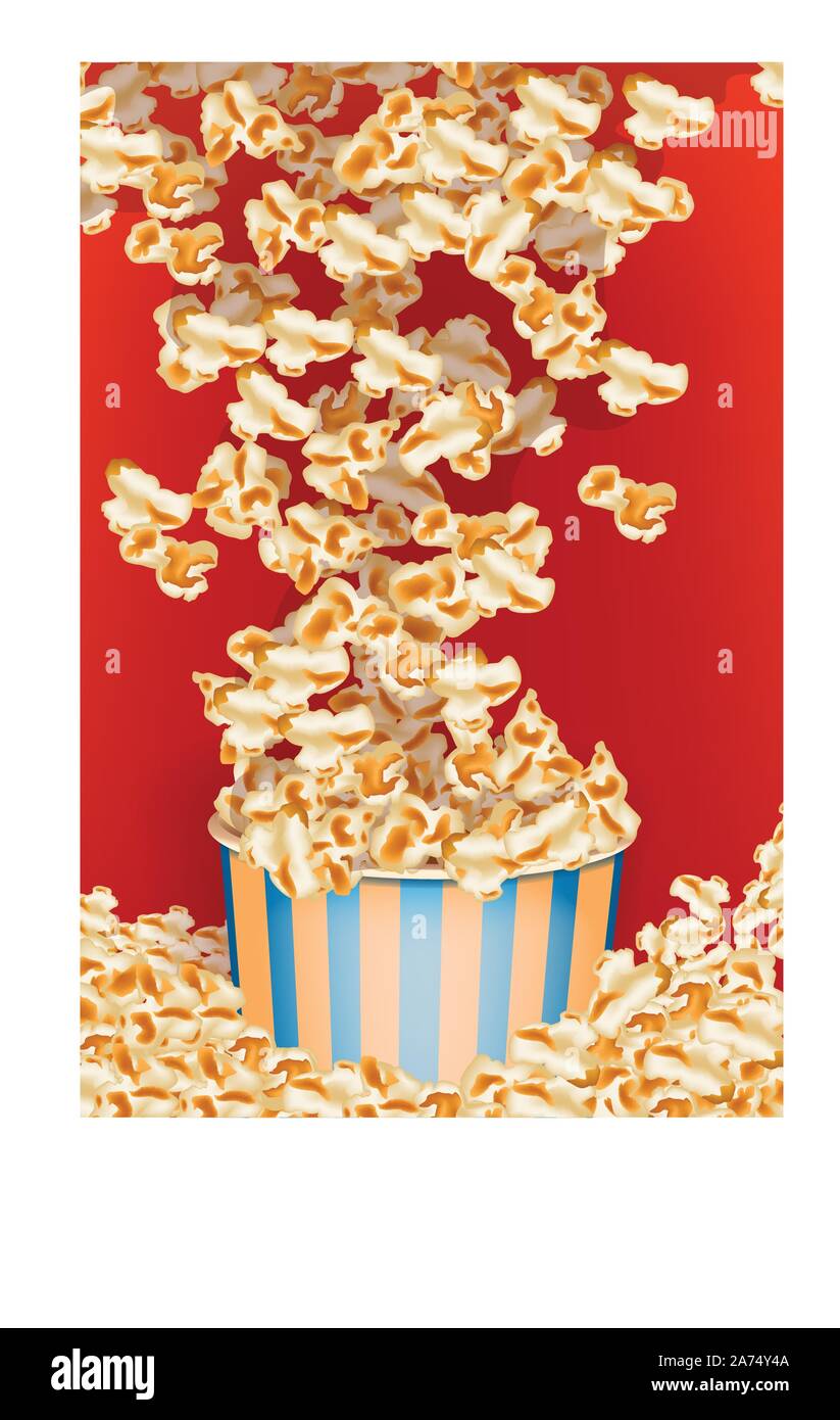 Foto di popcorn blast Illustrazione Vettoriale