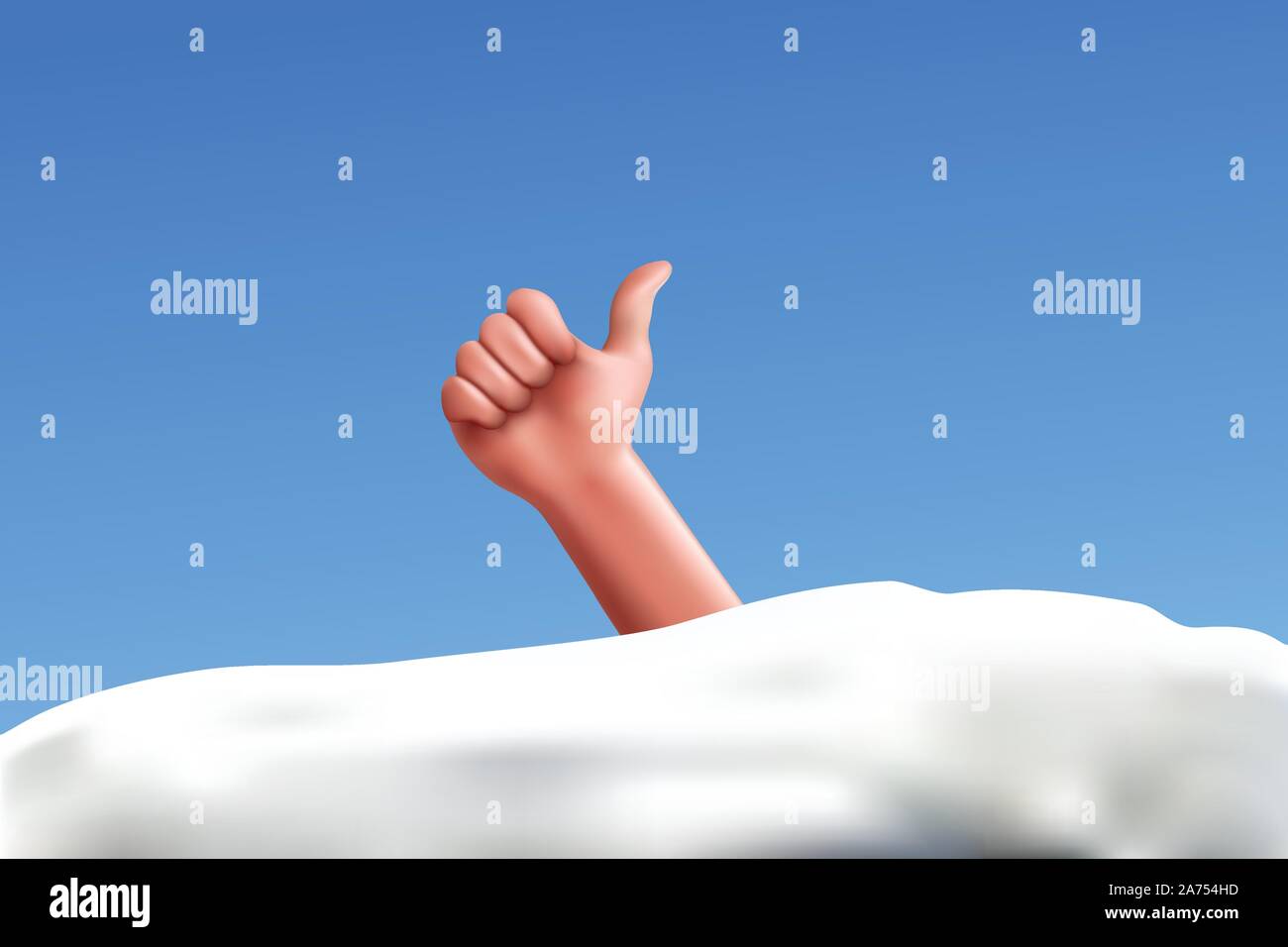 La mano da neve Illustrazione Vettoriale