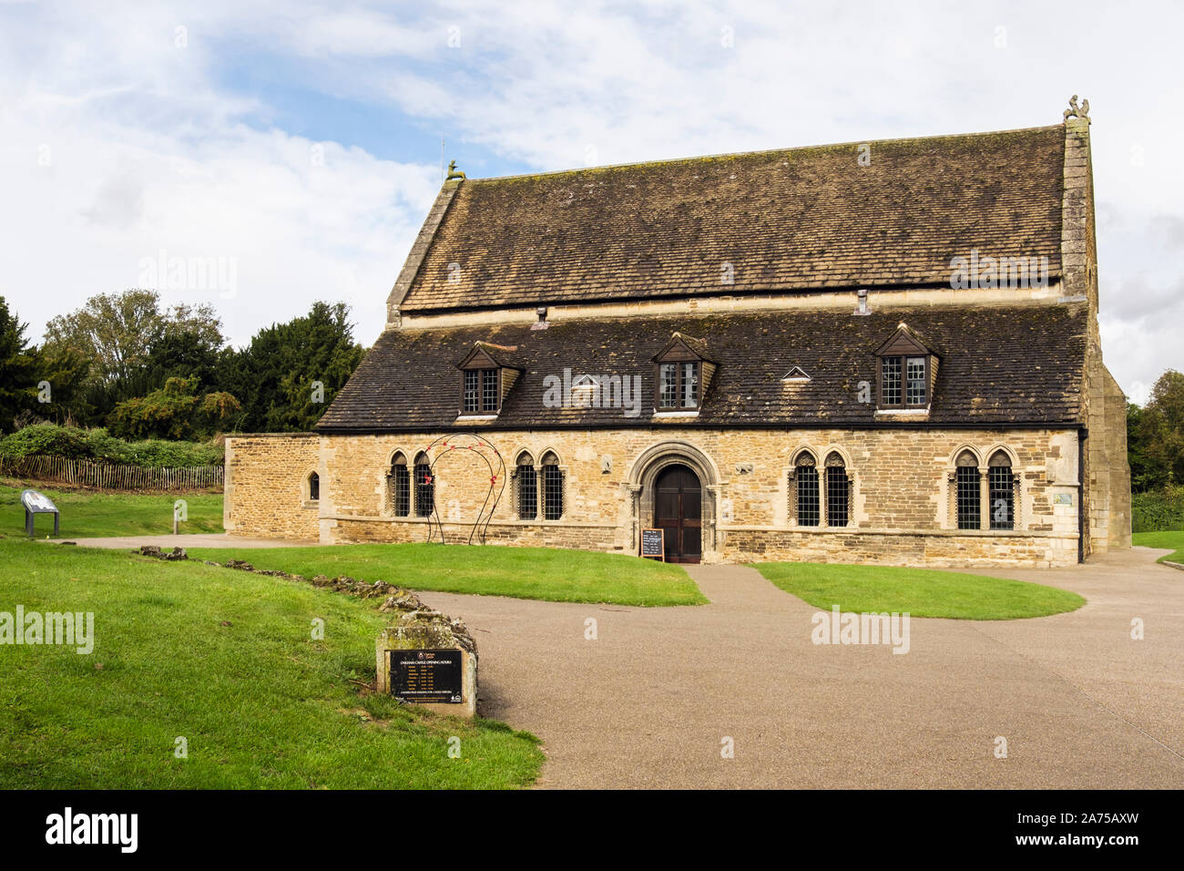 La Grande Hall del XII secolo il castello di Oakham. Oakham, Rutland, Inghilterra, Regno Unito, Gran Bretagna Foto Stock