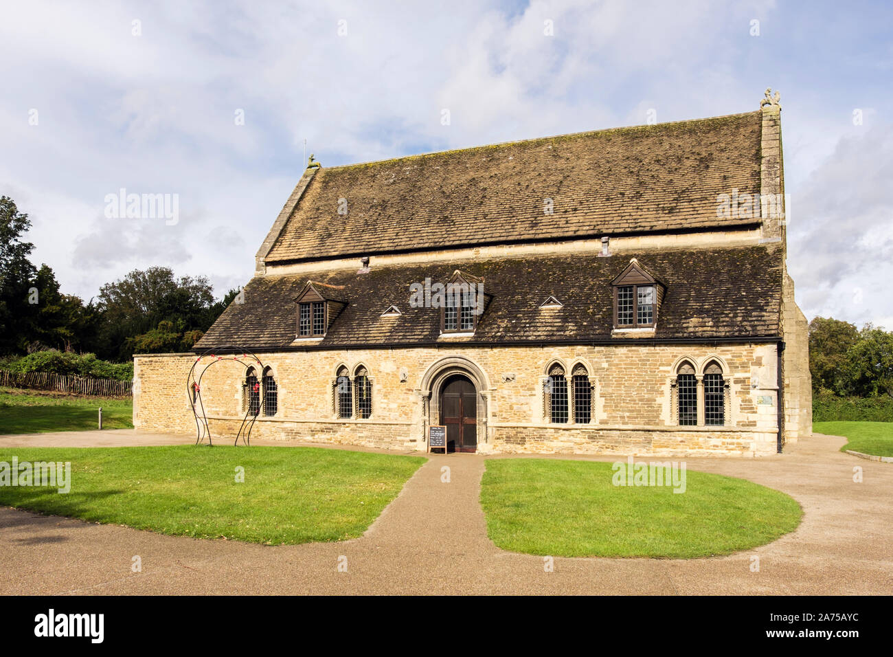 La Grande Hall del XII secolo il castello di Oakham. Oakham, Rutland, Inghilterra, Regno Unito, Gran Bretagna Foto Stock