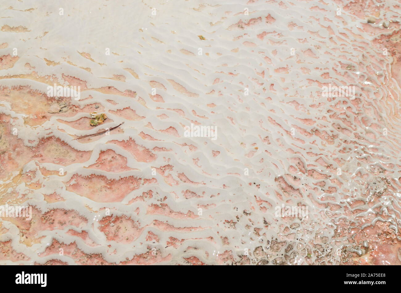 La formazione di depositi minerali struttura texture pattern naturale Foto Stock