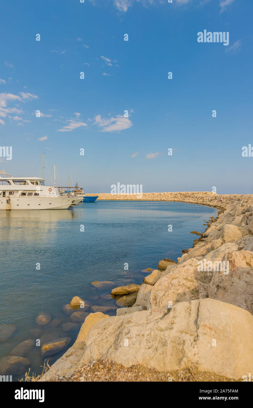 Una tipica vista in Larnaca a Cipro Foto Stock