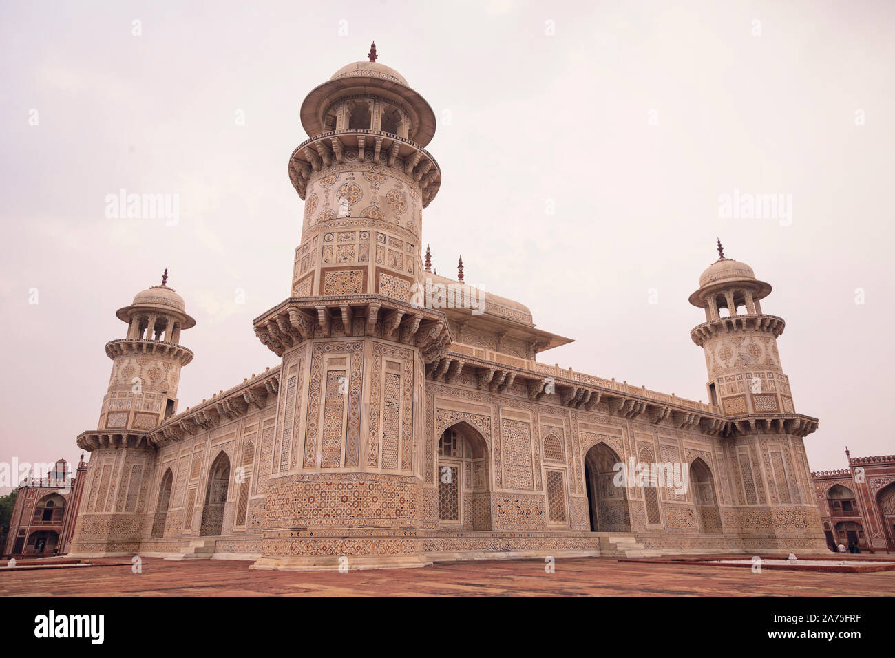 India, Uttar Pradesh, Agra, Itimad ud Daulah Mausoleo (Baby Taj) Foto Stock
