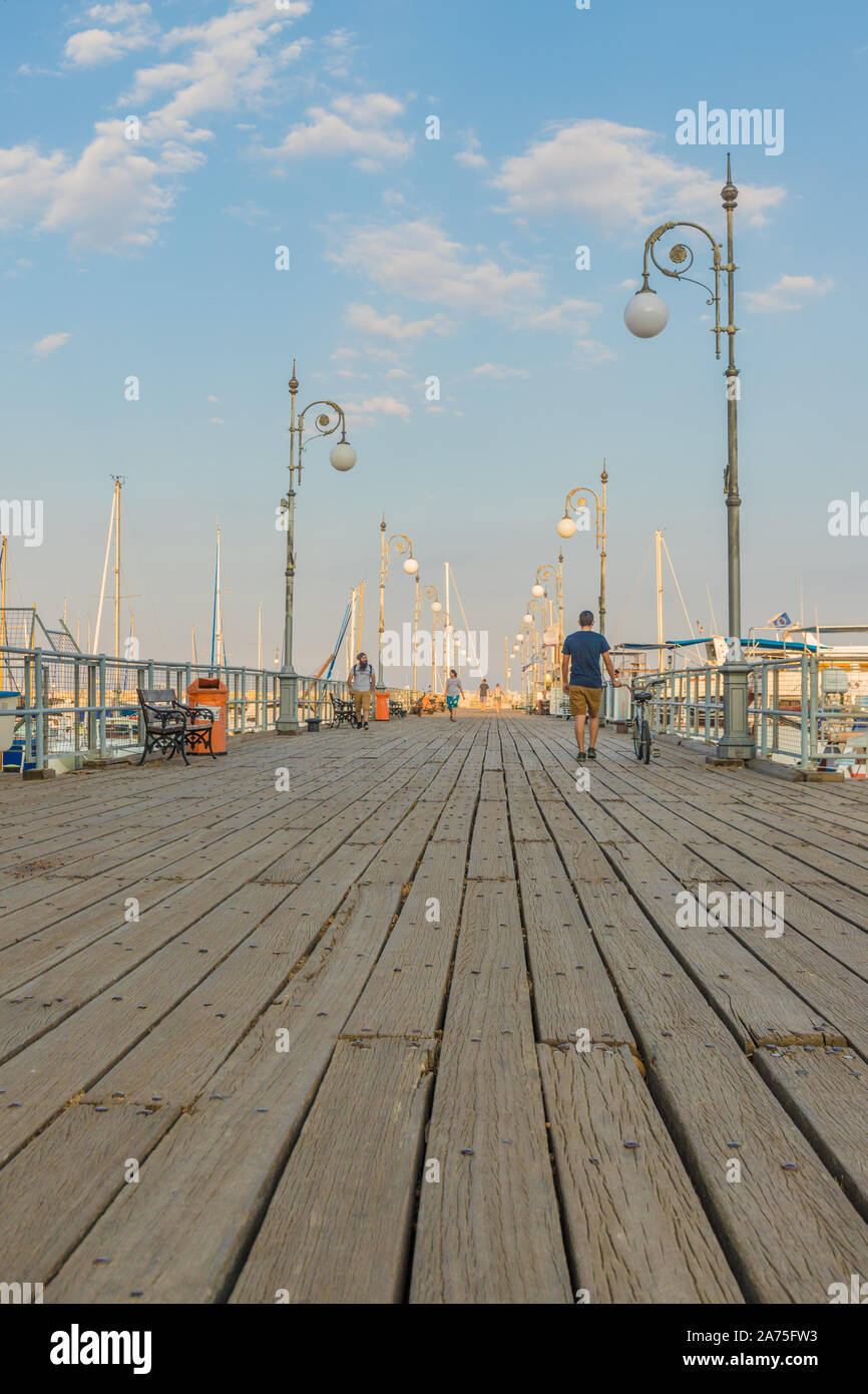 Una tipica vista in Larnaca a Cipro Foto Stock