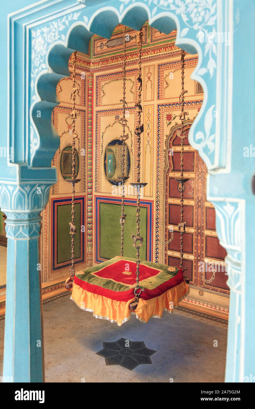 India Rajasthan, Udaipur, città complesso palazzo Foto Stock
