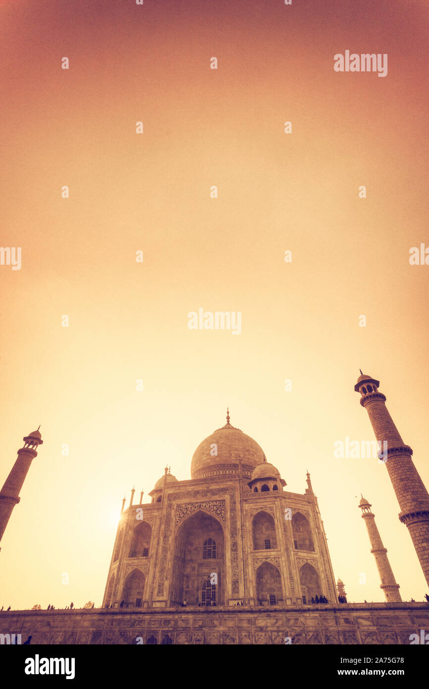 India, Uttar Pradesh, Agra il Taj Mahal (Sito UNESCO) Foto Stock