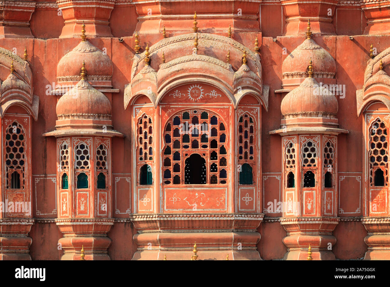 India Rajasthan, Jaipur, Hawa Mahal (palazzo dei venti) Foto Stock