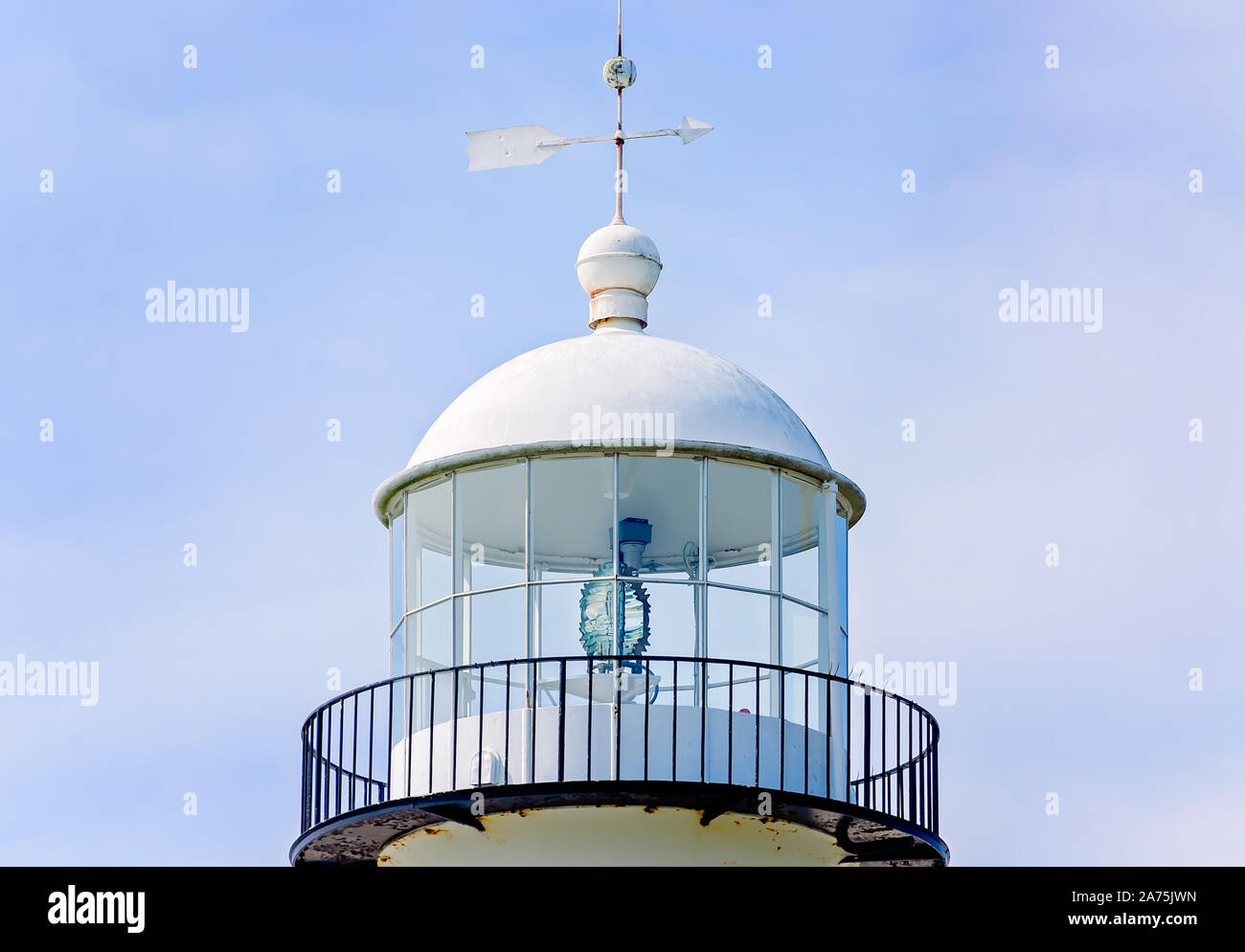 Il Biloxi Lighthouse è raffigurato, Ottobre 22, 2019, in Biloxi Mississippi. Il faro è stata eretta nel 1848. Foto Stock