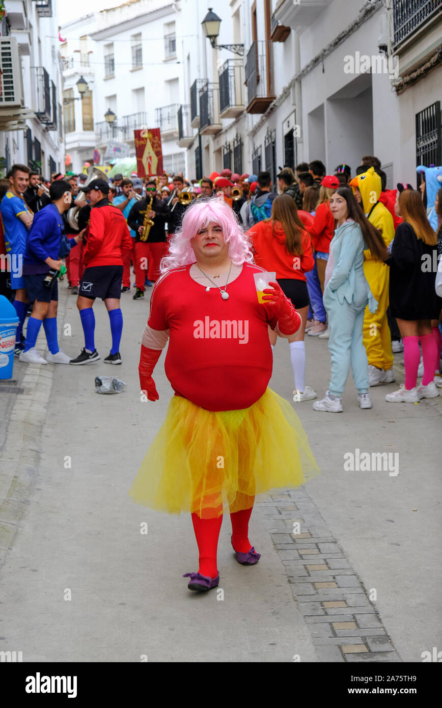 La domenica di Pasqua il carnevale, Carcabuey, Sierra Subbetica, in provincia di Cordoba, Andalusia, Spagna Foto Stock