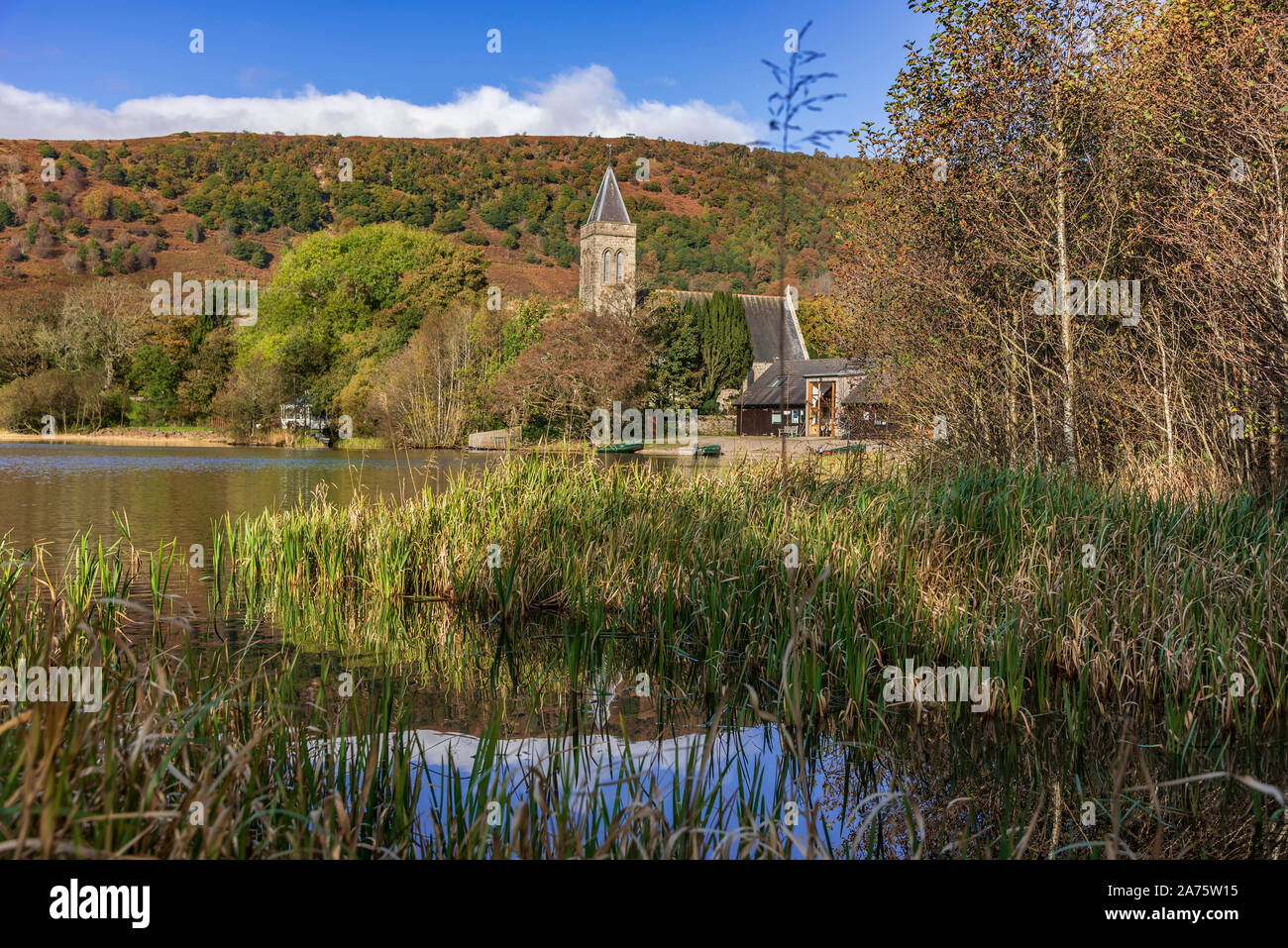 Il porto di Menteith. Il Lago di Menteith. Il Trossachs. Scotlland Foto Stock