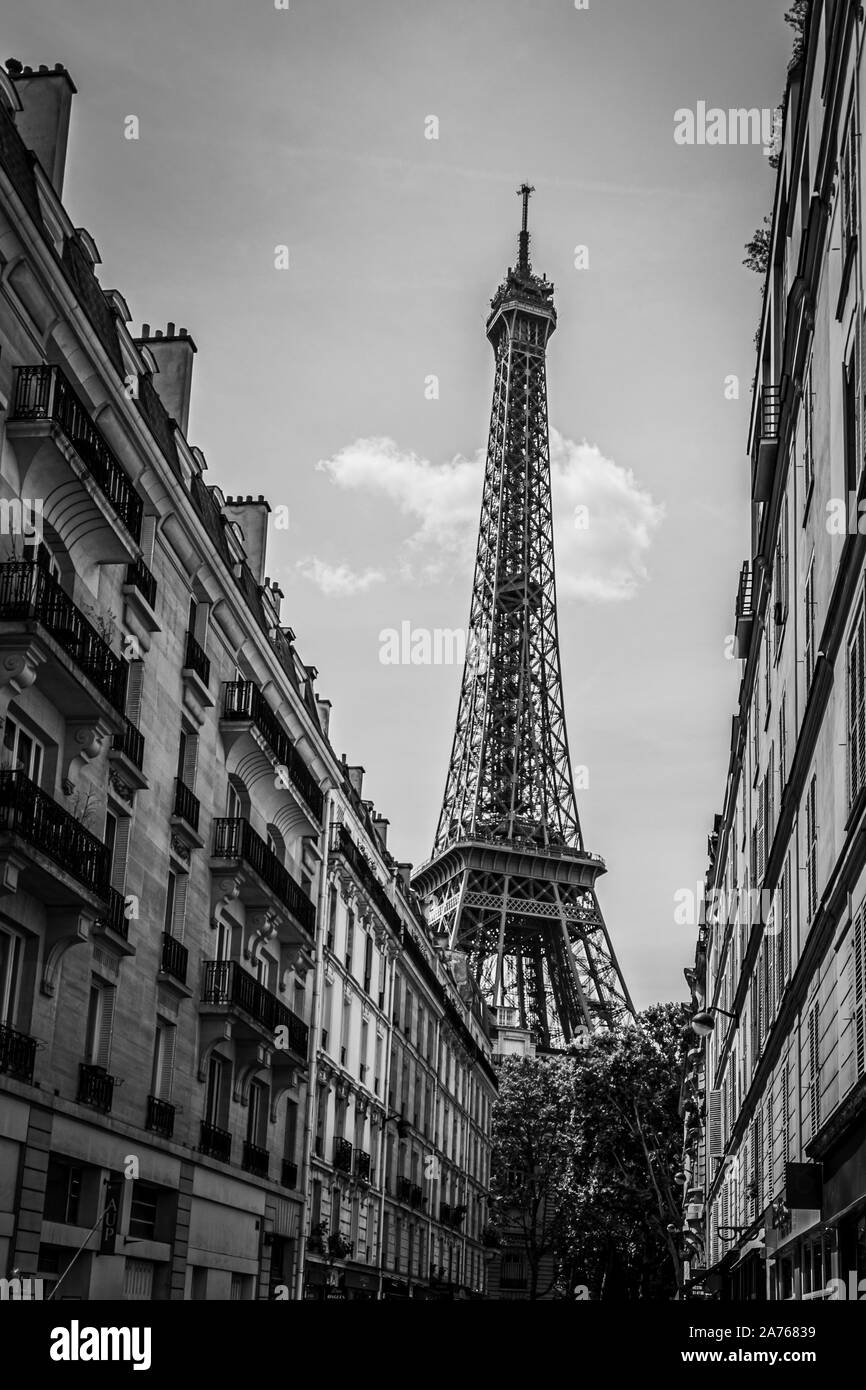 La Torre Eiffel a Parigi Foto Stock