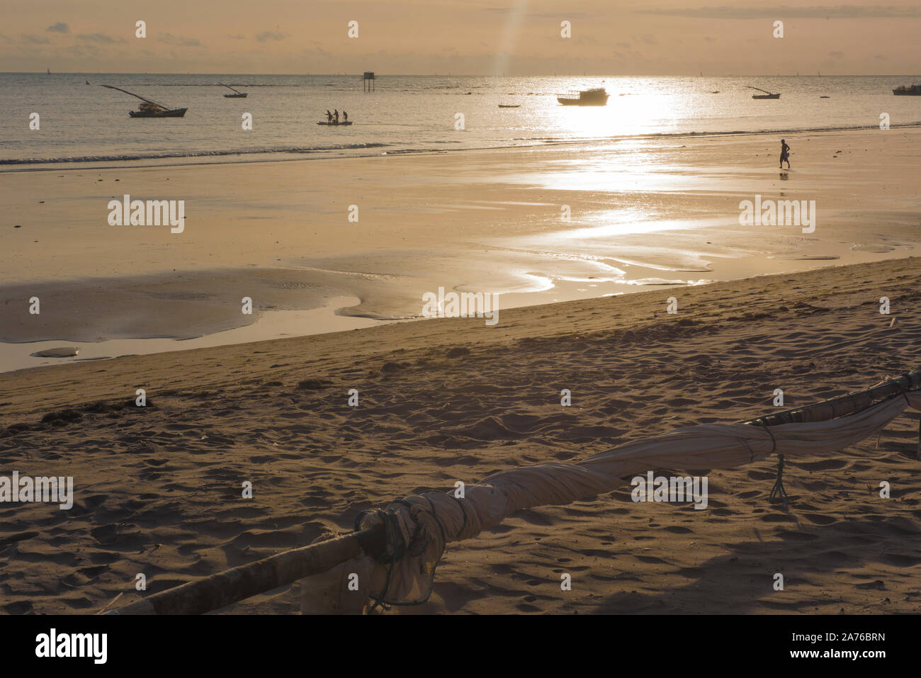 Sunrise a Praia da Redonda ( Redonda Beach) Icapui, Ceara, Brasile Foto Stock