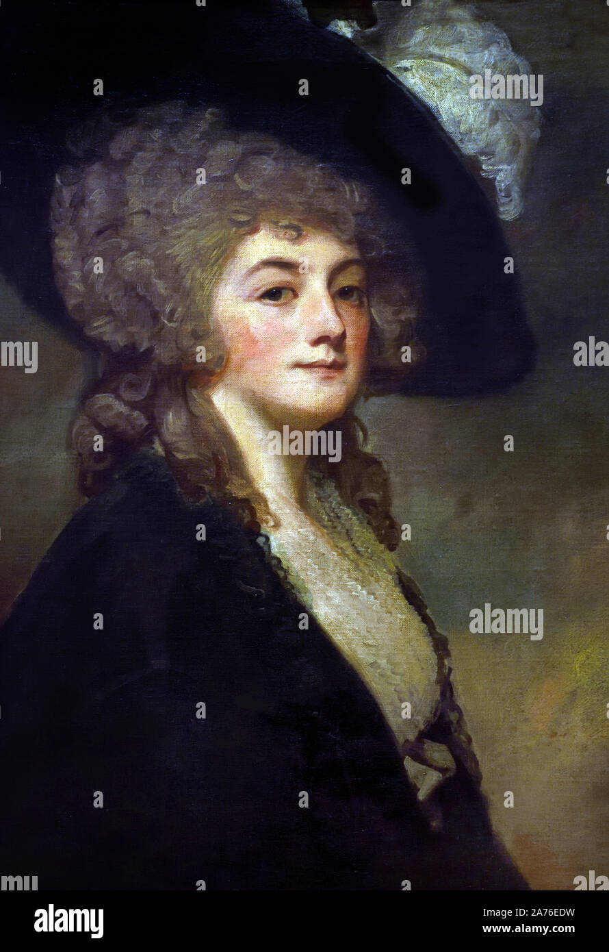 Ritratto di Signora Harrit Greer da George Romney. 1734-1802, Inghilterra, inglese britannico, Gran Bretagna, ( moglie di William Greer ) Foto Stock