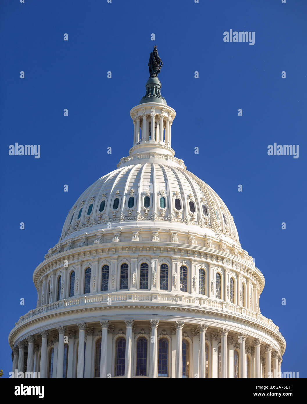 WASHINGTON, DC, Stati Uniti d'America - United States Capitol dome, sul colle del Campidoglio. Foto Stock