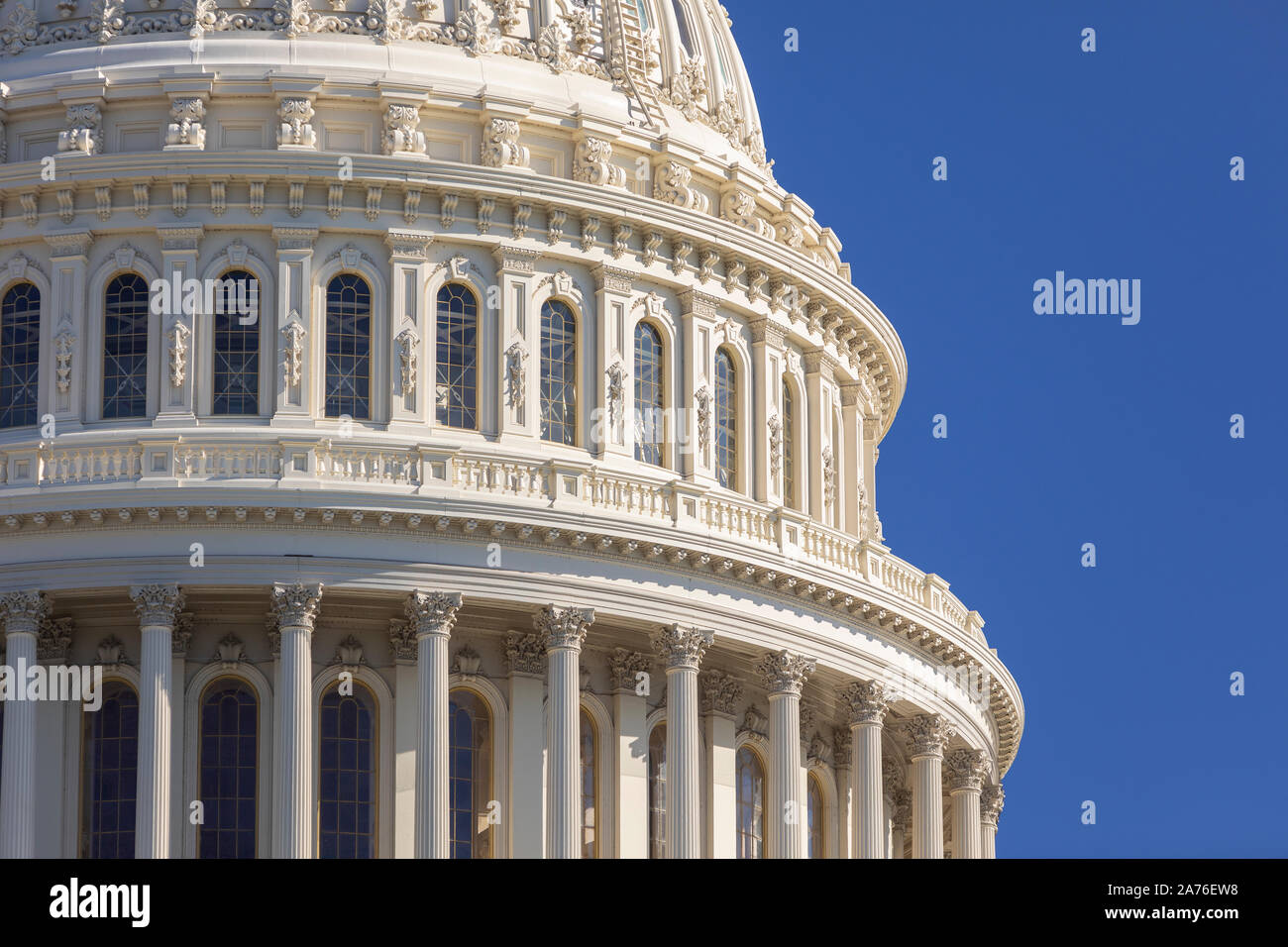 WASHINGTON, DC, Stati Uniti d'America - United States Capitol dome, sul colle del Campidoglio. Foto Stock