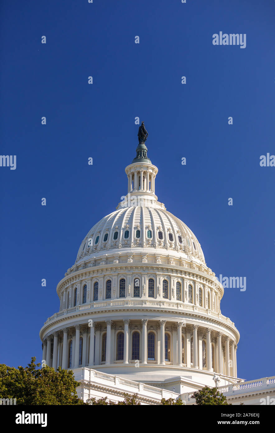 WASHINGTON, DC, Stati Uniti d'America - United States Capitol dome, sul colle del Campidoglio. Foto Stock