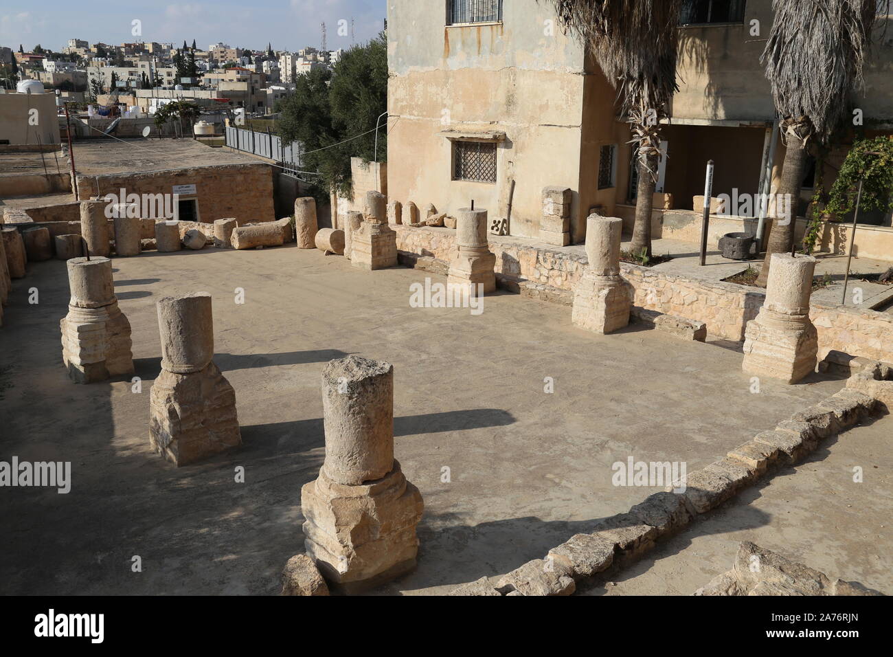 Chiesa bizantina, Museo Madaba, Via Balqa, Madaba, Governatorato di Madaba, Giordania, Medio Oriente Foto Stock