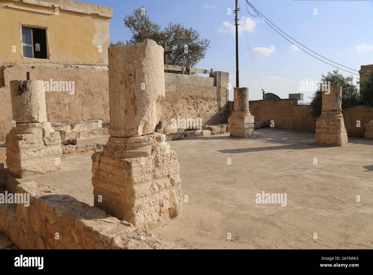 Chiesa bizantina, Museo Madaba, Via Balqa, Madaba, Governatorato di Madaba, Giordania, Medio Oriente Foto Stock