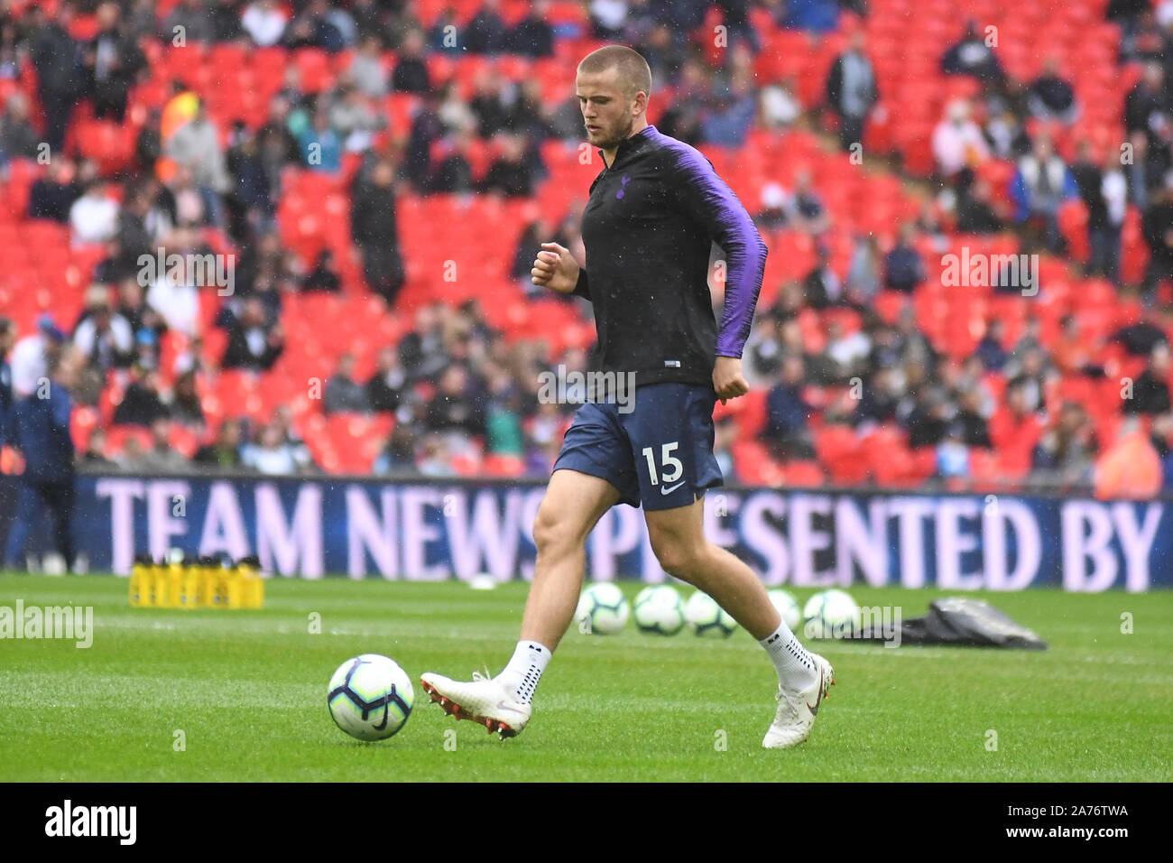 Londra, Inghilterra - Ottobre 6, 2018: Eric Dier del Tottenham nella foto prima del 2018/19 English Premier League tra Tottenham Hotspur e Cardiff City a Wembley Stadium. Foto Stock