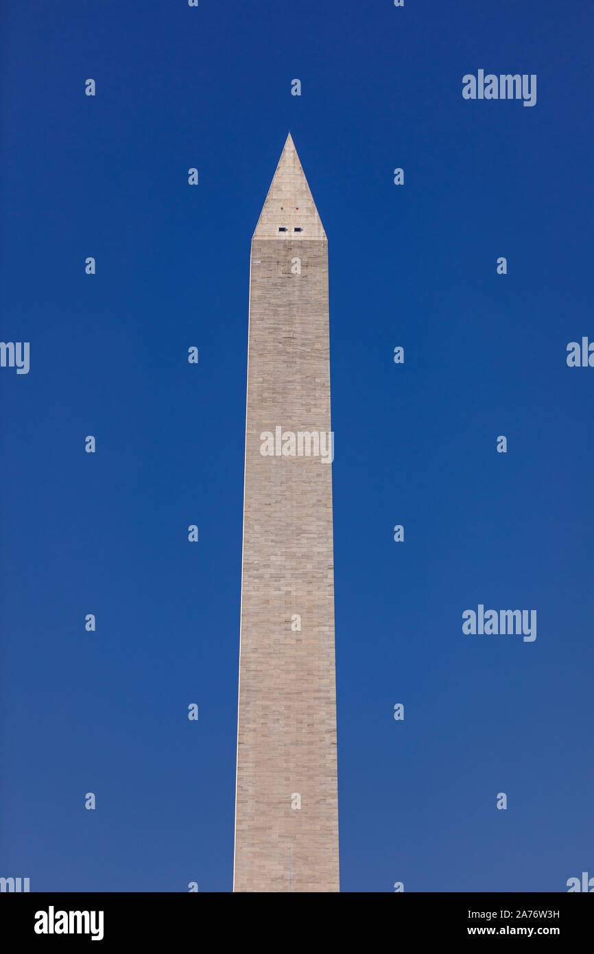 WASHINGTON, DC, Stati Uniti d'America - il Monumento a Washington. Foto Stock