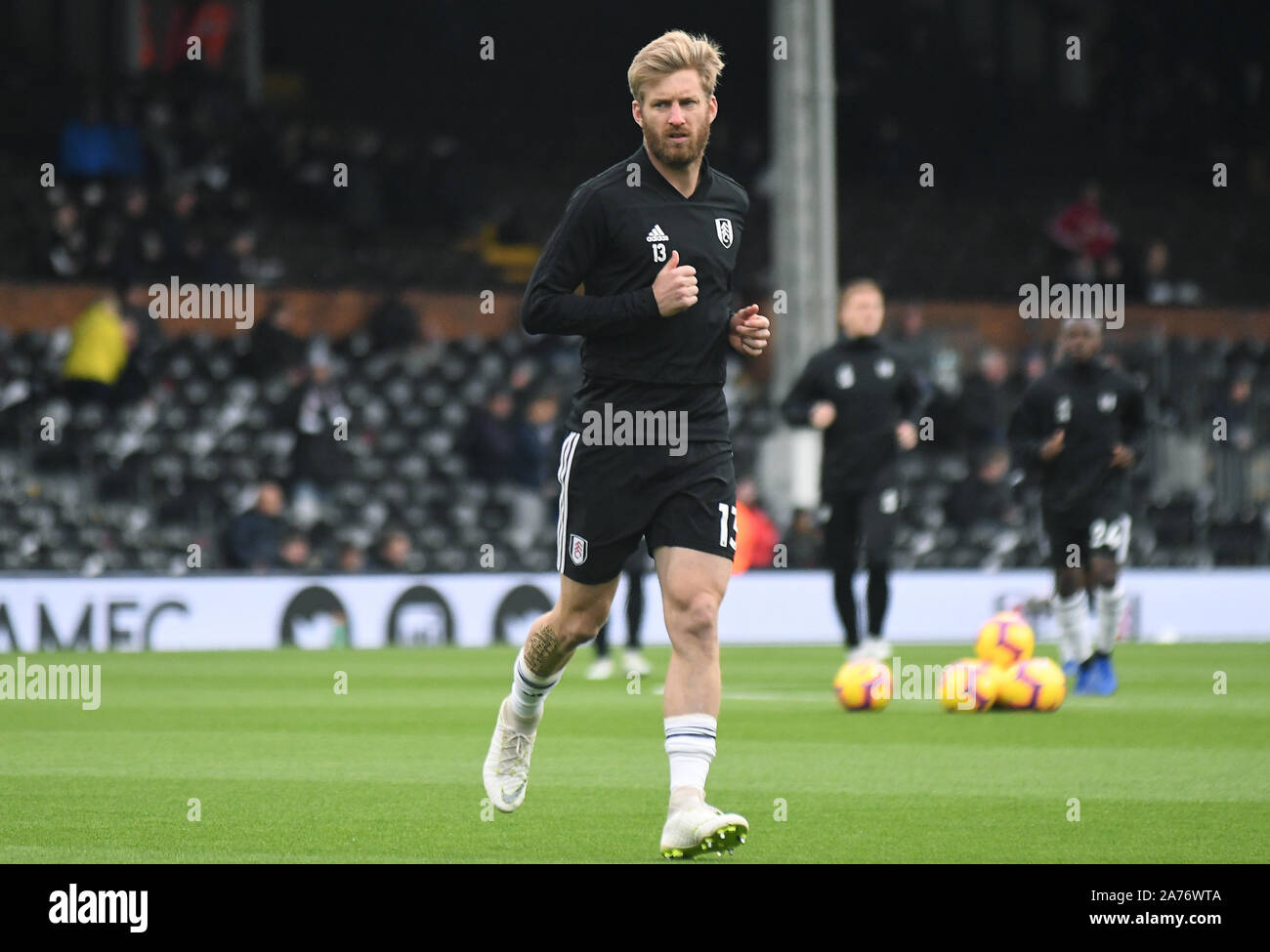 Londra, Inghilterra - Ottobre 27, 2018: Tim risma di Fulham raffigurato prima dell'2018/19 English Premier League tra Fulham FC e AFC Bournemouth a Craven Cottage. Foto Stock