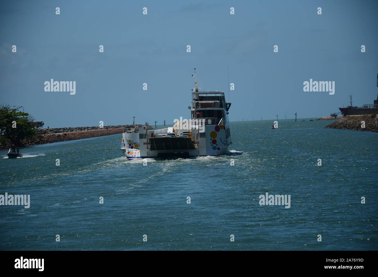 Townsville in Magnetic Island Ferry Crossing Foto Stock
