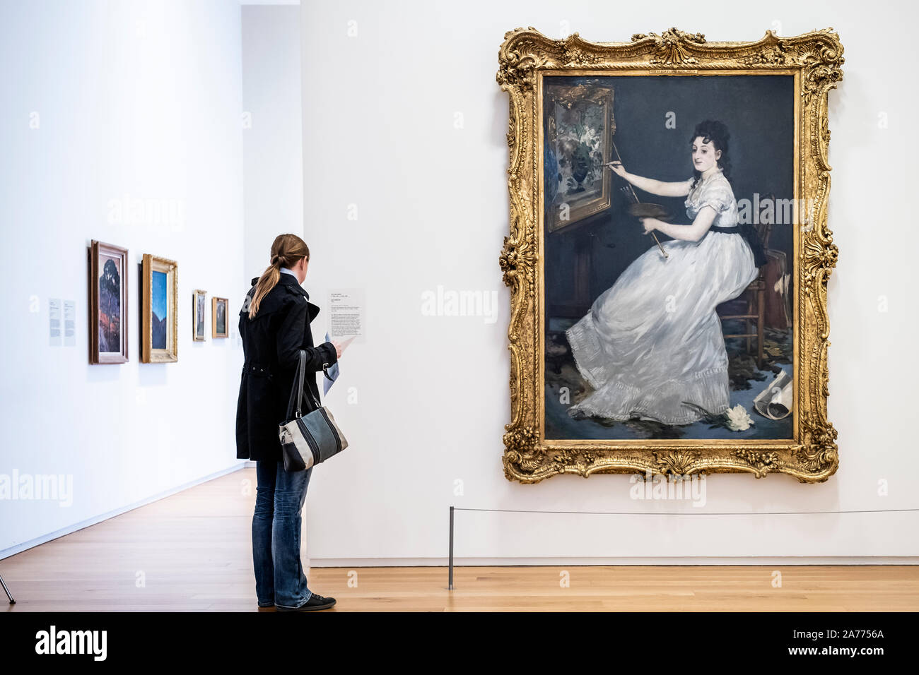 "Eva" Gonzalés da Edouard Manet, Dublin City Gallery la Hugh Lane, Dublin, Irlanda Foto Stock
