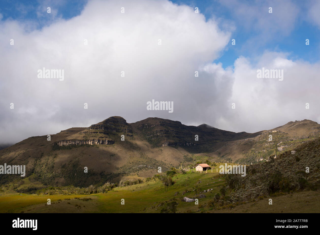 Mongui, Colombia. Alta altitudine farm Foto Stock