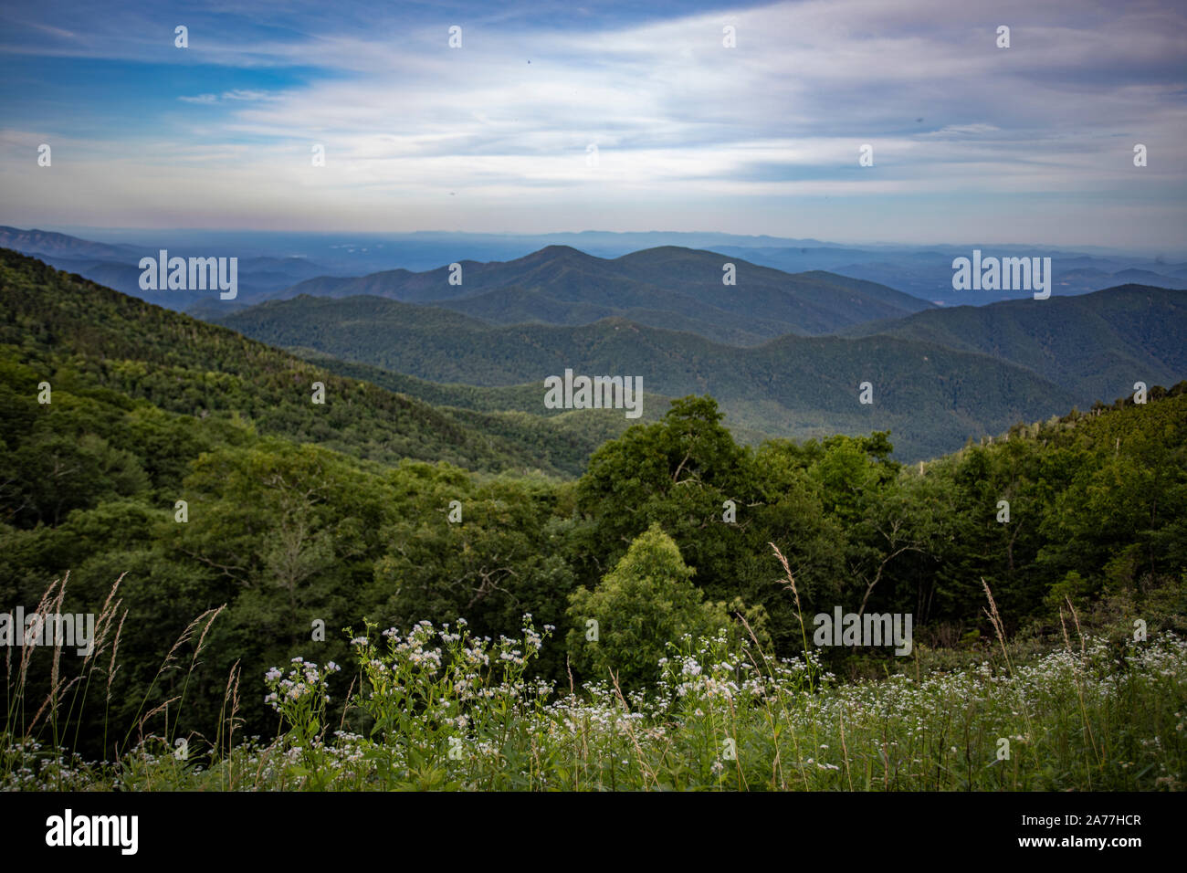 North Carolina Blue Ridge Mountains Foto Stock